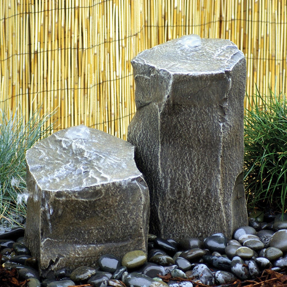 Twin Peaks Stone Outdoor Fountain - Outdoorartpross