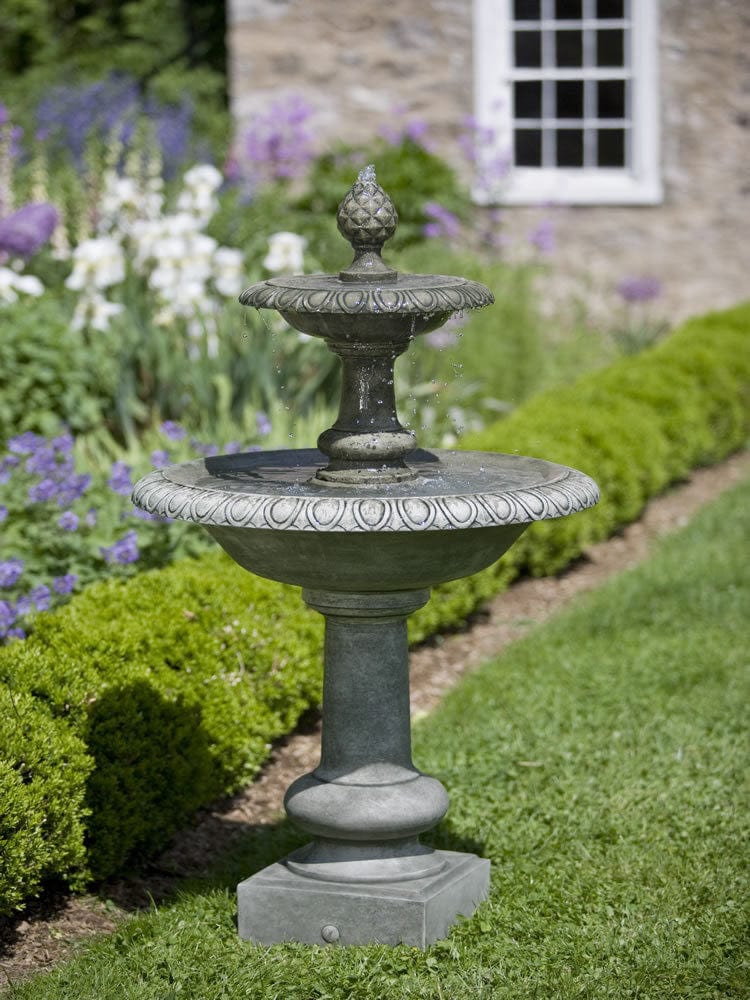 Williamsburg Pineapple 2 Tier Garden Water Fountain - Outdoorartpross