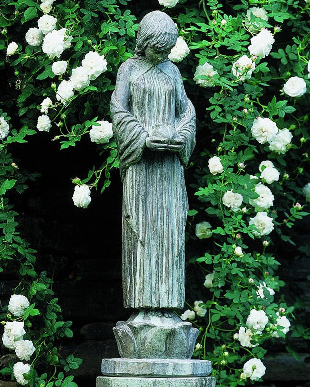 Wood Nymph Cast Stone Garden Statue - Outdoorartpross