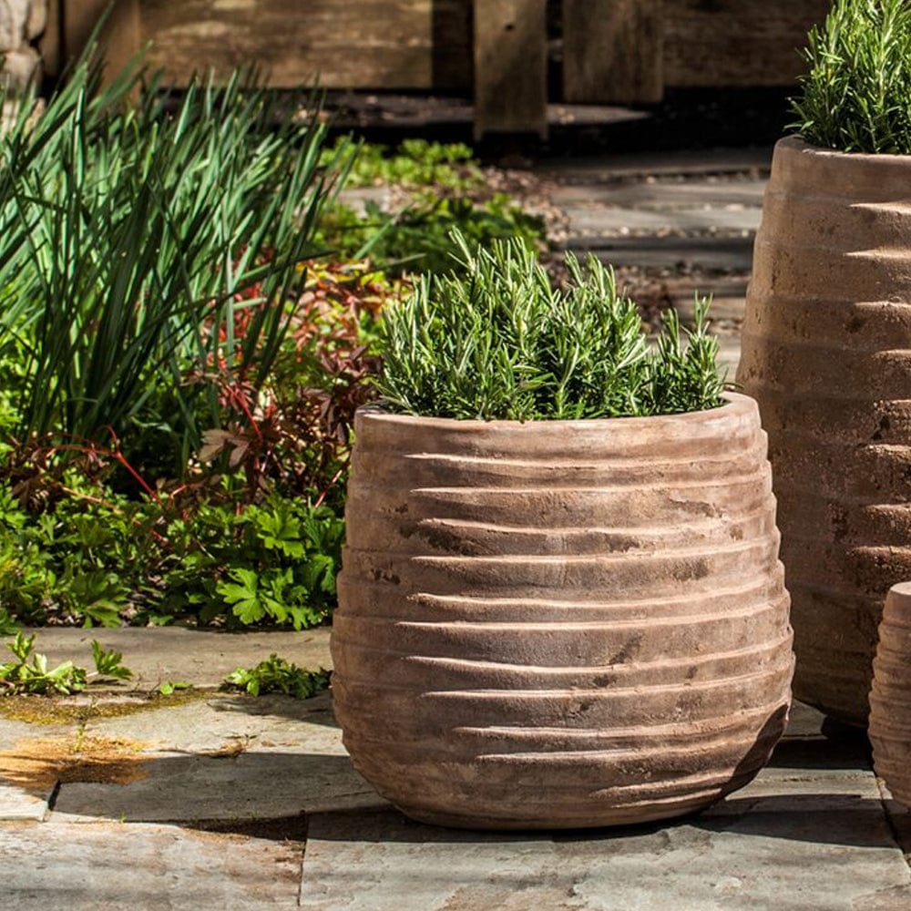 Ipanema Planter Set of Three in Antico Terra Cotta - Outdoorartpross
