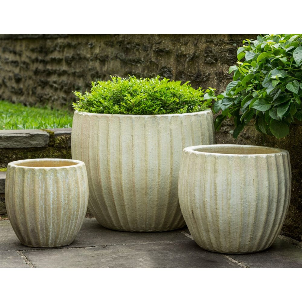 Estrella Planter Set of 3 in Antique Pearl - Outdoorartpross